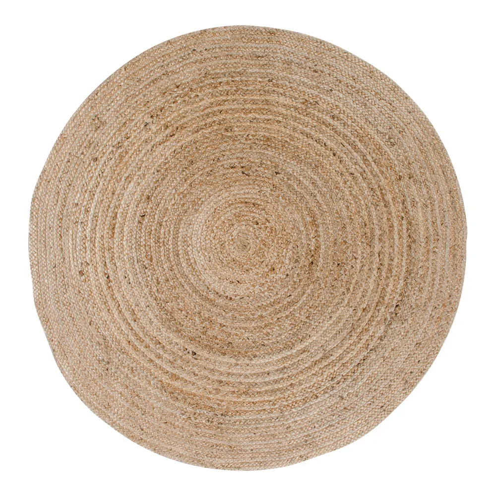 tinkaro Bombay Teppich geflochtene Jute ø180 cm Natur