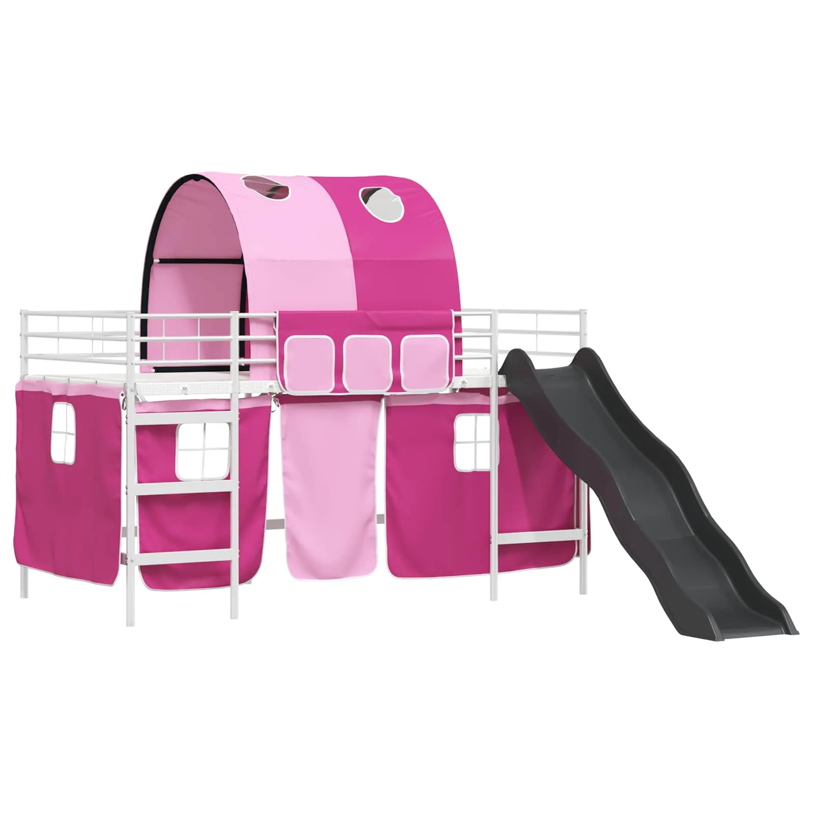 Kinder-Etagenbett 90 x 200 cm Weiß und Rosa