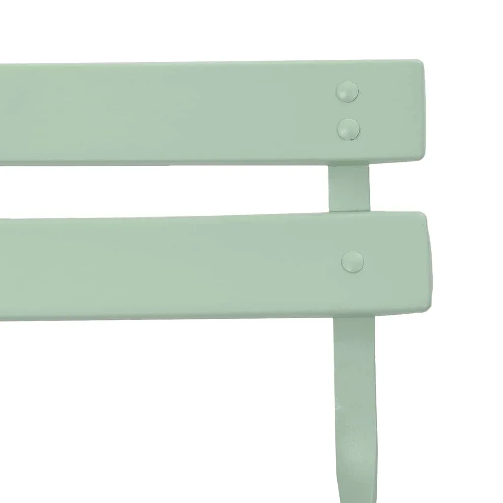 Moderner faltbarer Gartenstuhl aus Metall 42 x 46 x 82 cm Hellmint