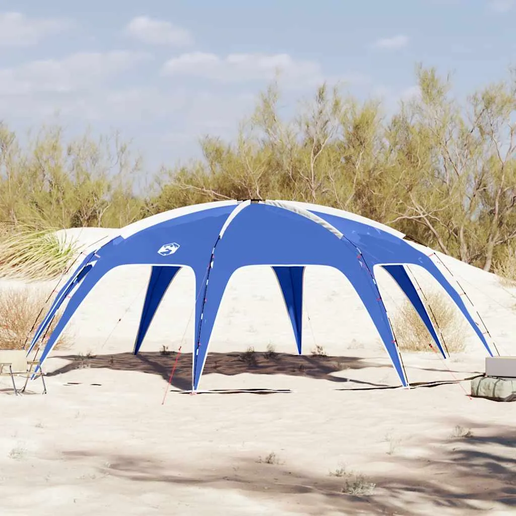 Partyzelt Azurblau 695x695x295 cm wasserdicht mit Fiberglasstangen