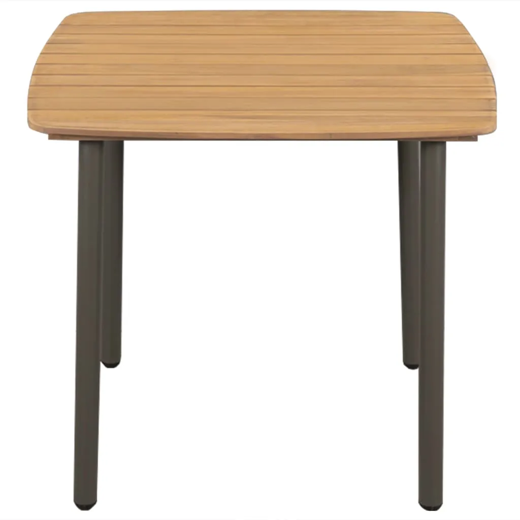 Couchtisch 80x80x72 cm Massivholz Akazie und Stahl