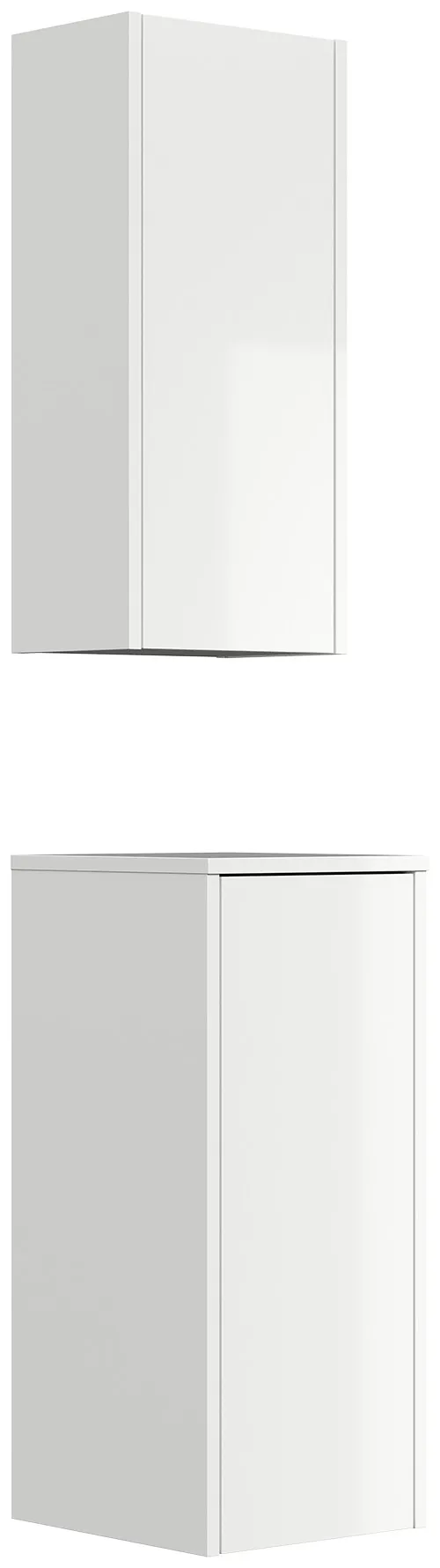 Limes Badschrank 2er Set zur Wandmontage weiß Hgl