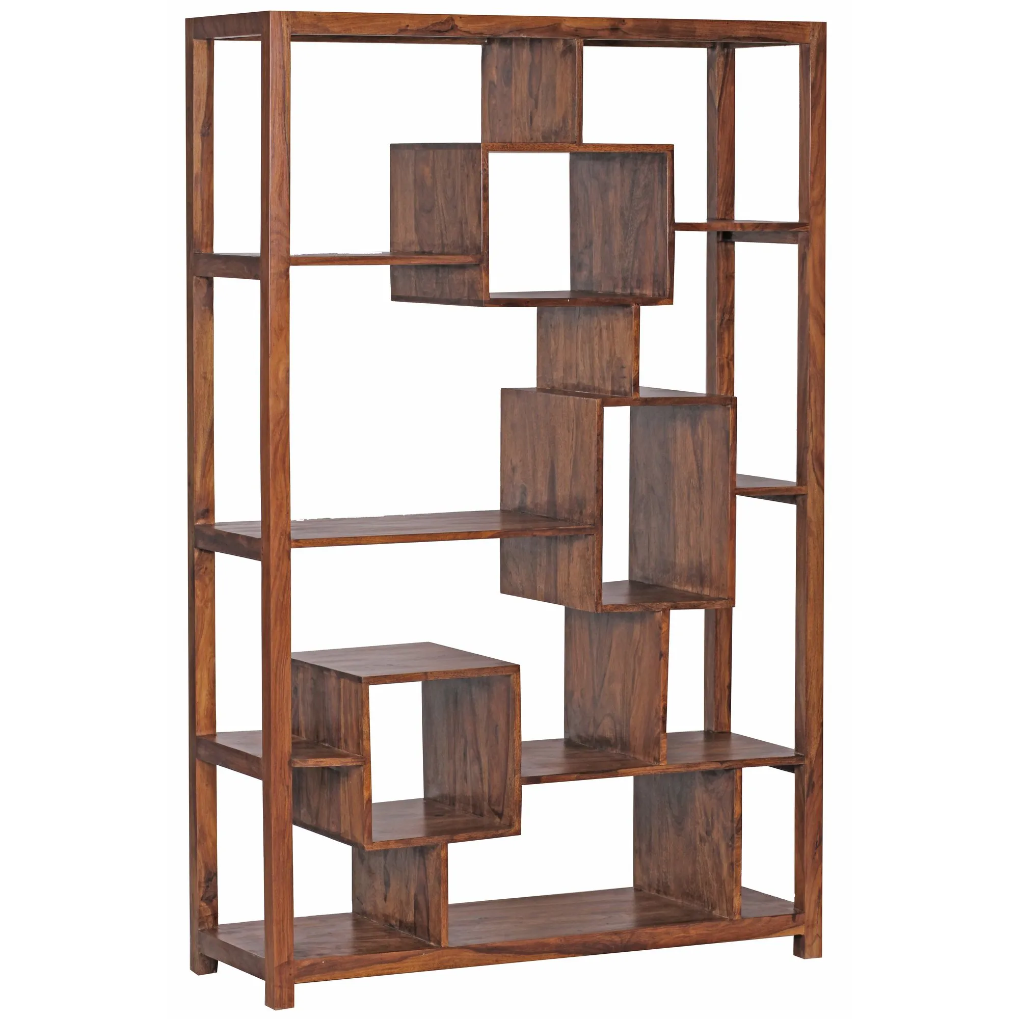 tinkaro Bücherregal eckig ANCILLA Massivholz Sheesham Regal Braun tinkaro Bücherregal eckig ANCILLA Massivholz Sheesham Regal Braun