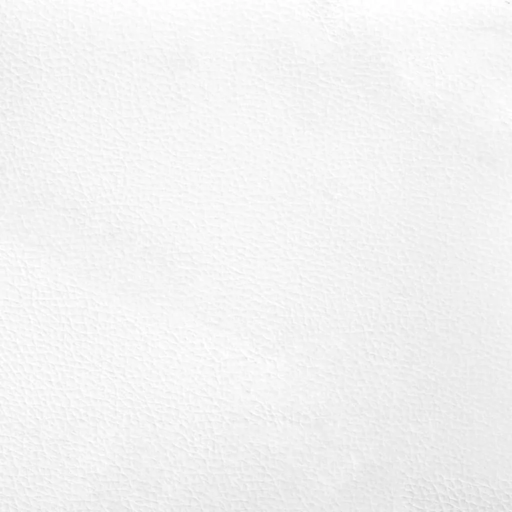 Weißes Kunstlederbett 208x95x74,5 cm mit Schaumstoffmatratze H2/H3