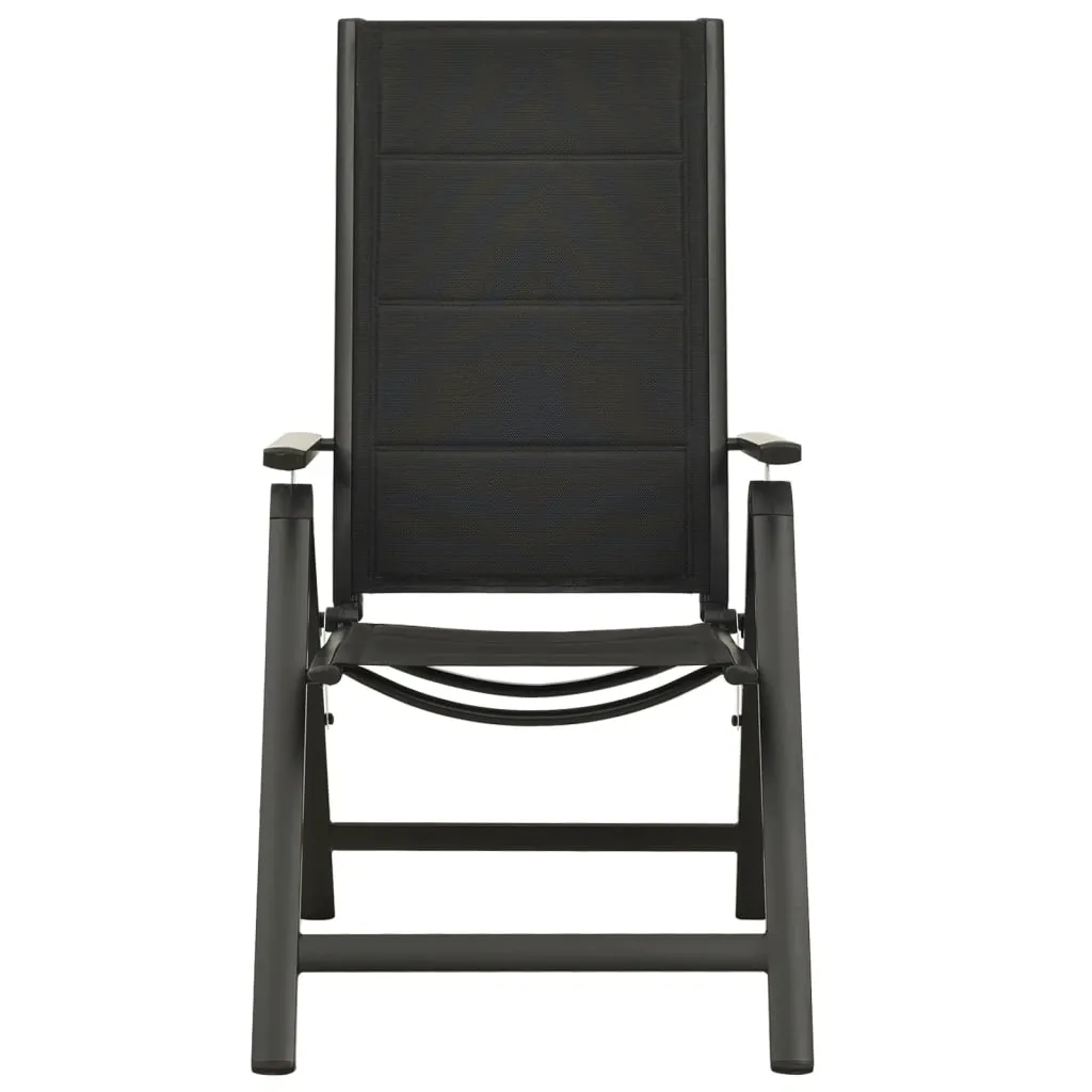 Klappbare Gartenstühle Schwarz 56 x 65-110 x 76-109 cm