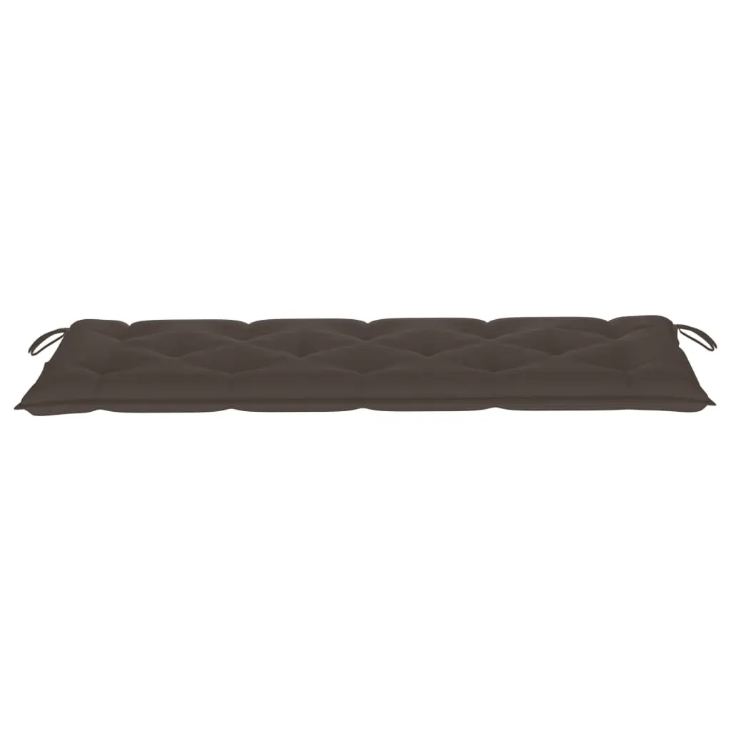 Stapelbare Gartenbank mit Auflage 159 cm Massivholz Teak