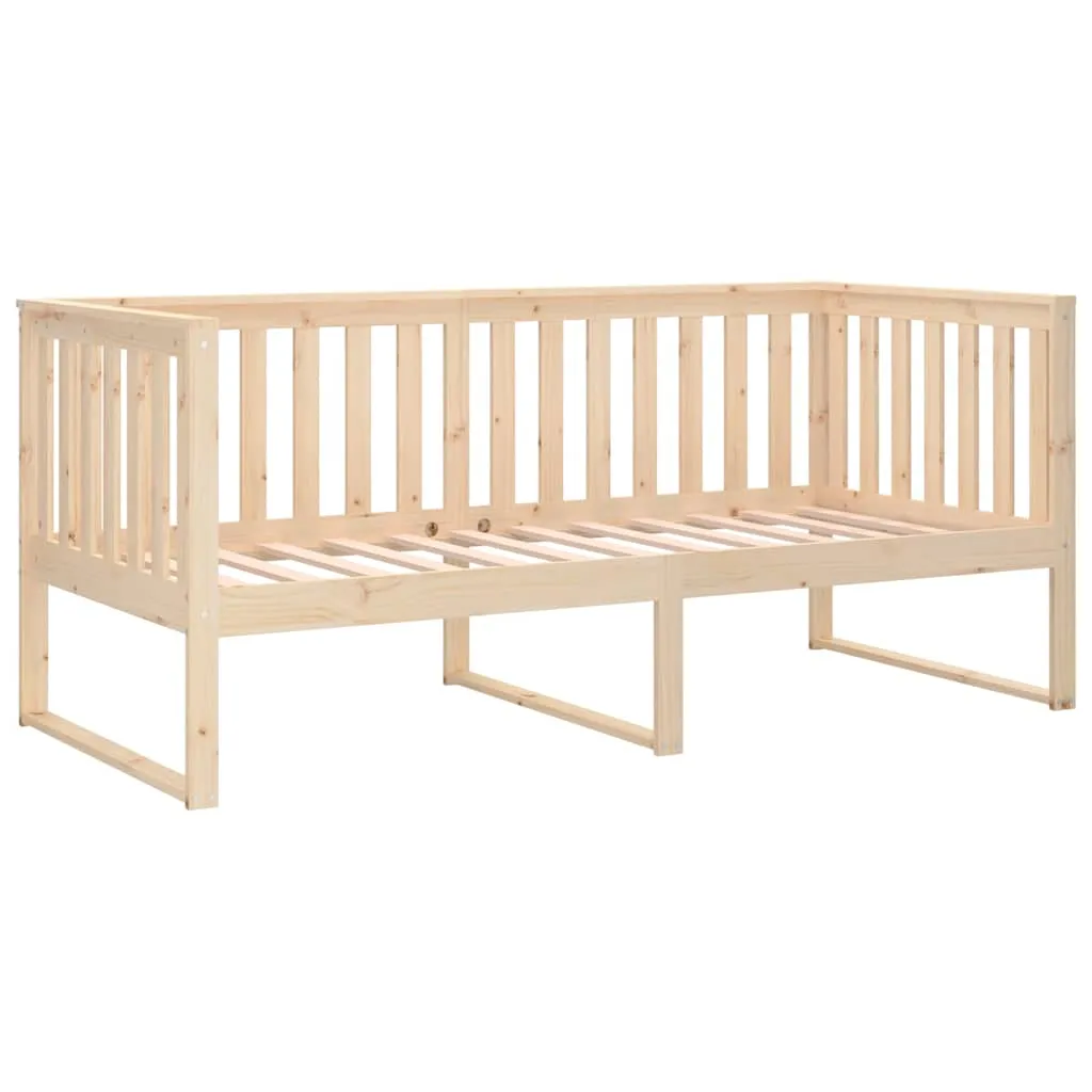 Tagesbett aus massivem Kiefernholz 207x106x90 cm natur