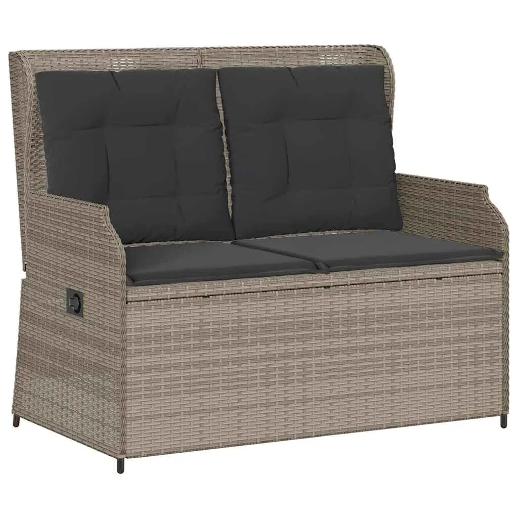 Garten-Relaxbank Hellgrau 110 x 67 x 95 cm