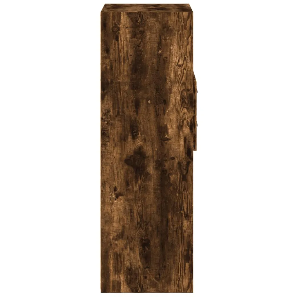 Klassisches Highboard 45 x 42,5 x 124 cm in Räuchereiche