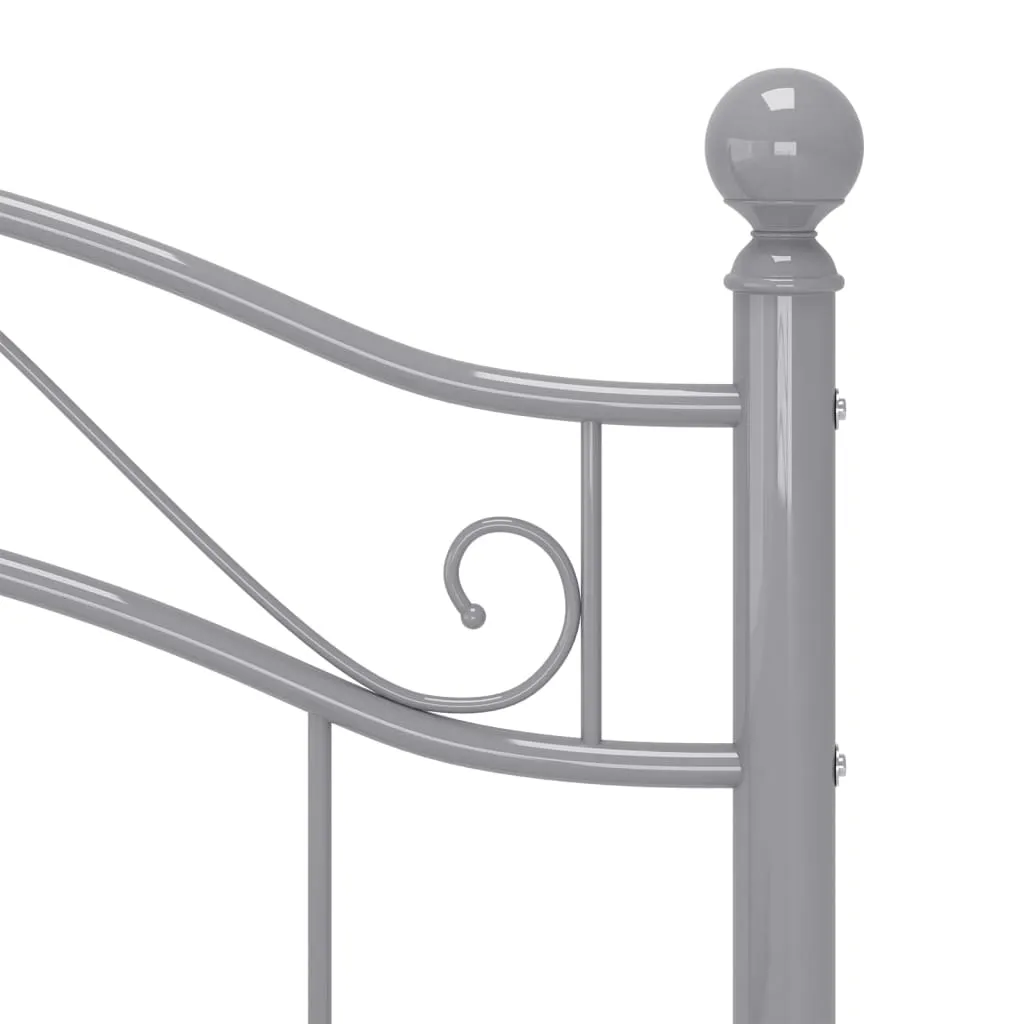 Einzelbett Metallgestell 209x97x92,5 cm Grau