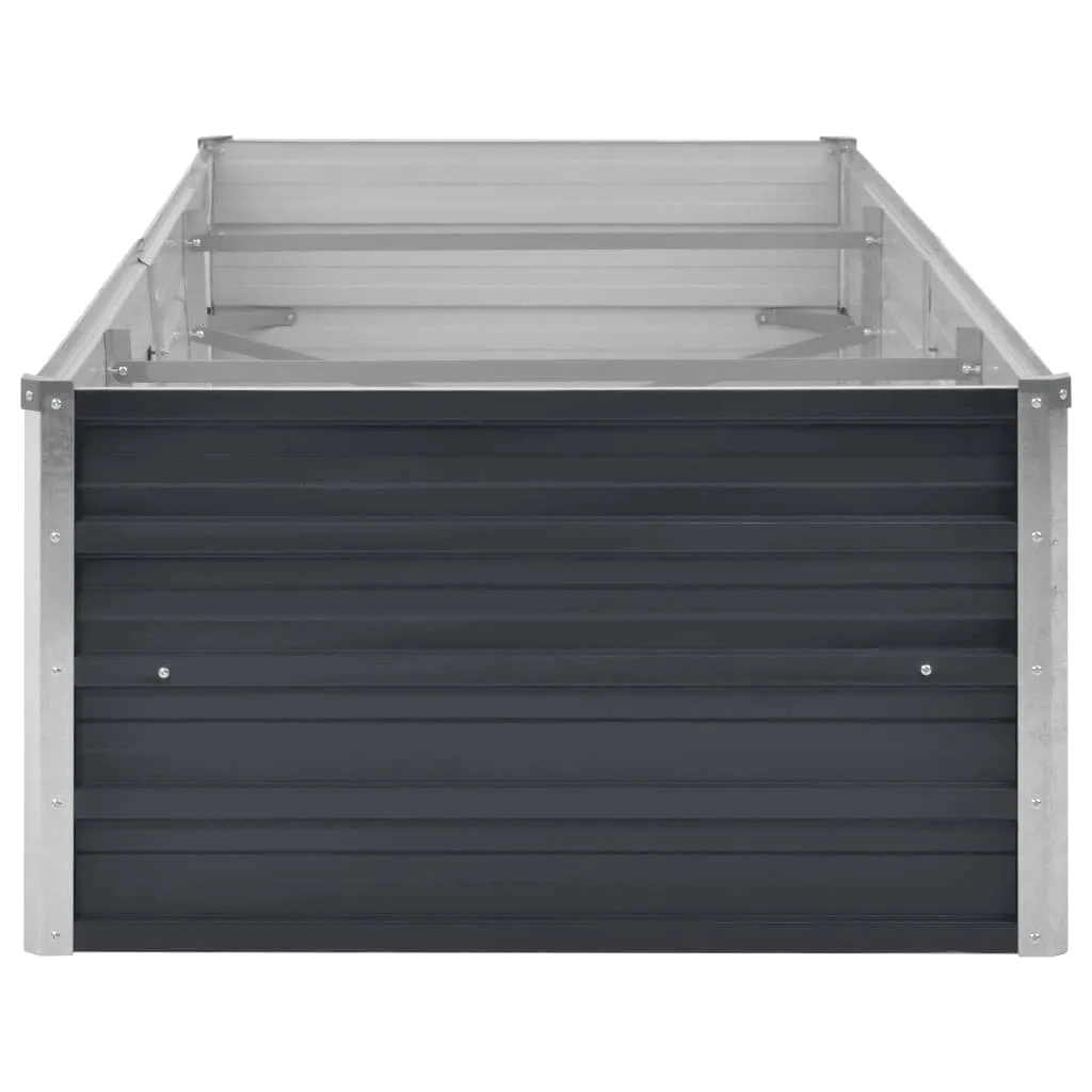 Anthrazit Stahl Hochbeet 240x80x45 cm für Garten und Terrasse