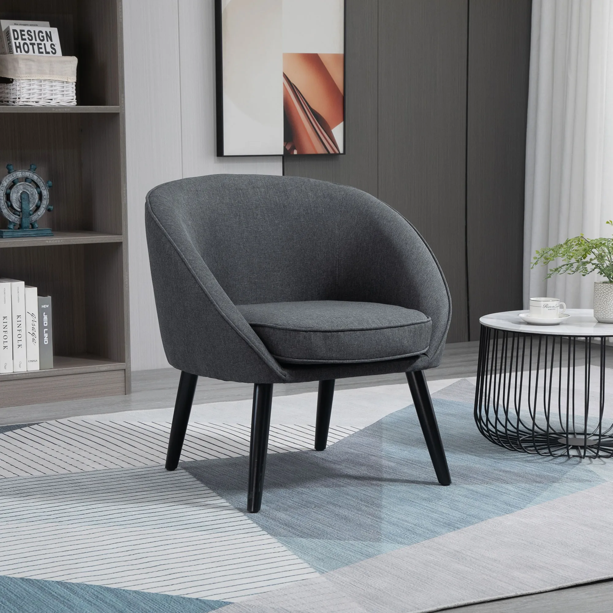 Moderner Sessel Grau 71B x 65T x 75H cm