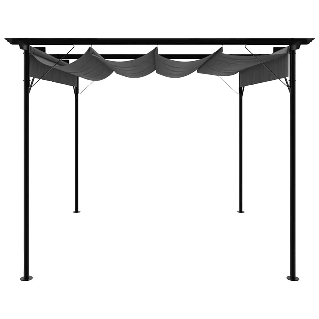 Vielseitige Pergola 3x3x2,25 m Anthrazit mit versenkbarem Dach