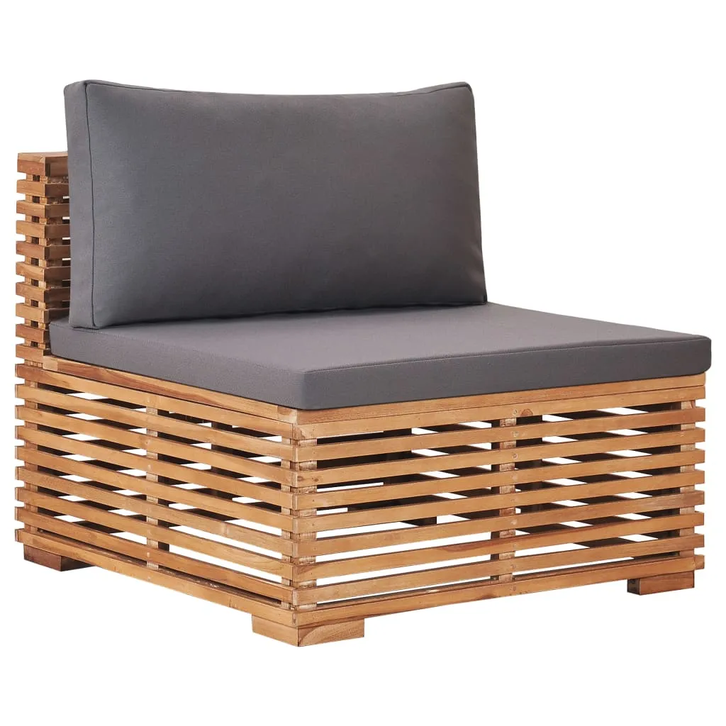 Gartensofa Naturholz 69,5 x 69,5 x 60 cm Dunkelgrau