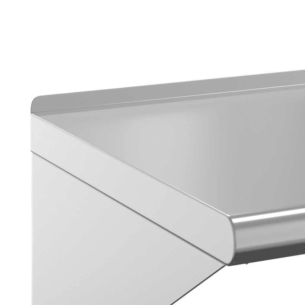 Wandregal Edelstahl 50 x 30 x 31 cm Silbern