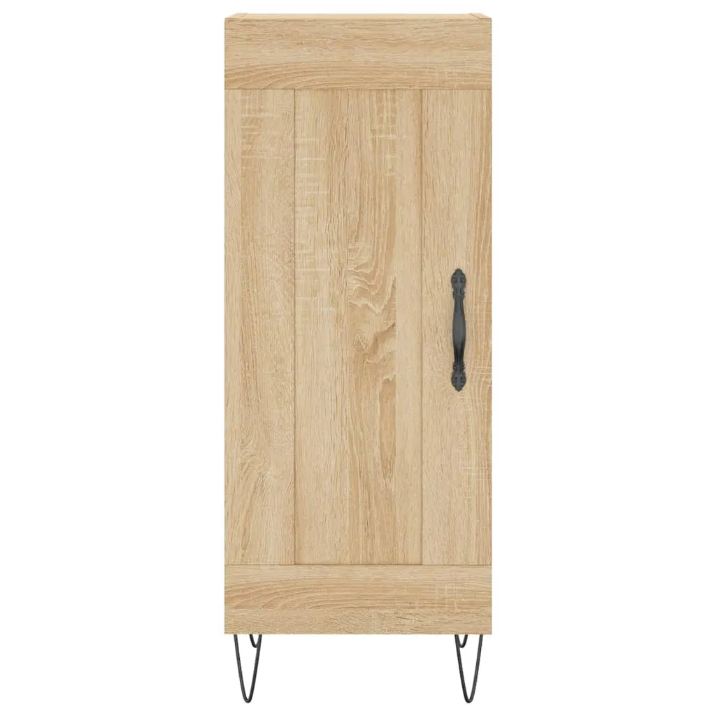 Highboard Sonoma-Eiche 34,5 x 34 x 180 cm aus Holzwerkstoff und Metall