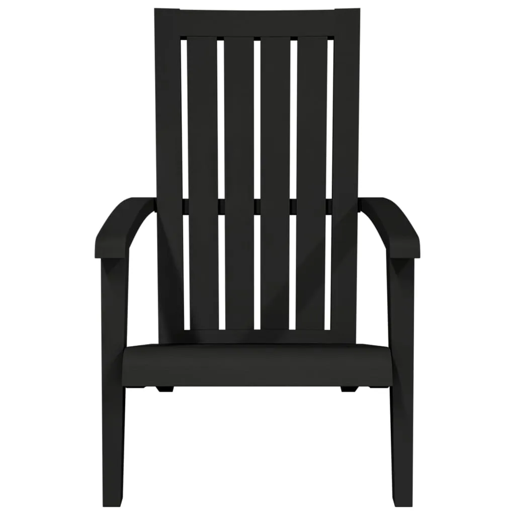 Adirondack Gartenstuhl 63x85x93 cm Schwarz Polypropylen