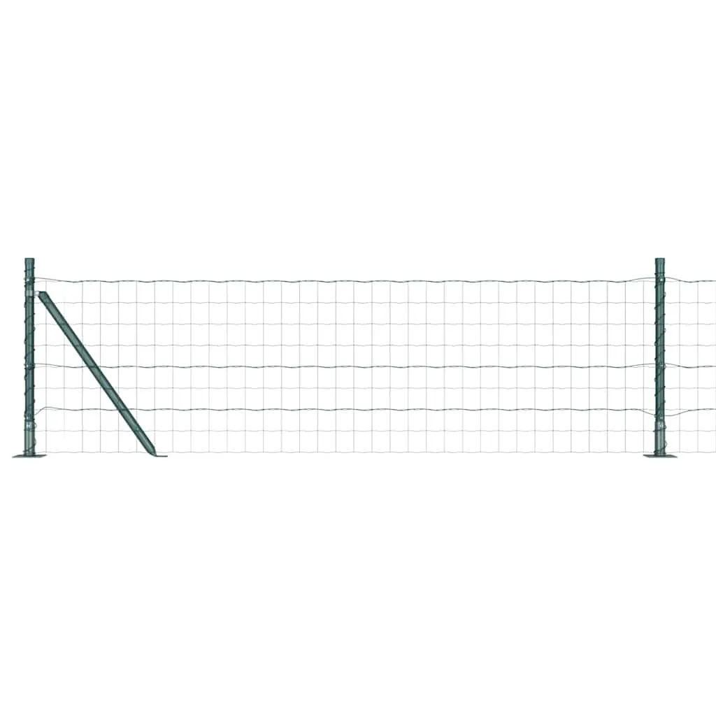 Outdoor-Zaunpaneel-Set 2500 x 3,2 x 60 cm Grün aus Stahl und PVC