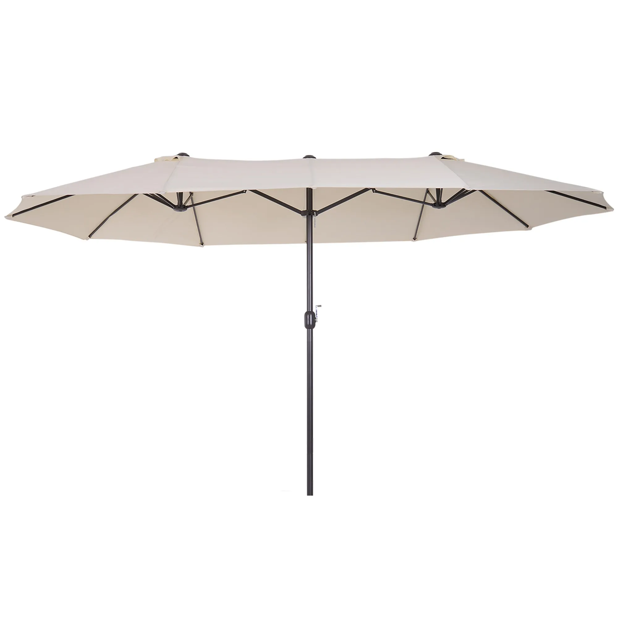 XXL-Sonnenschirm 455x270 cm Beige für Garten, Terrasse und Strand