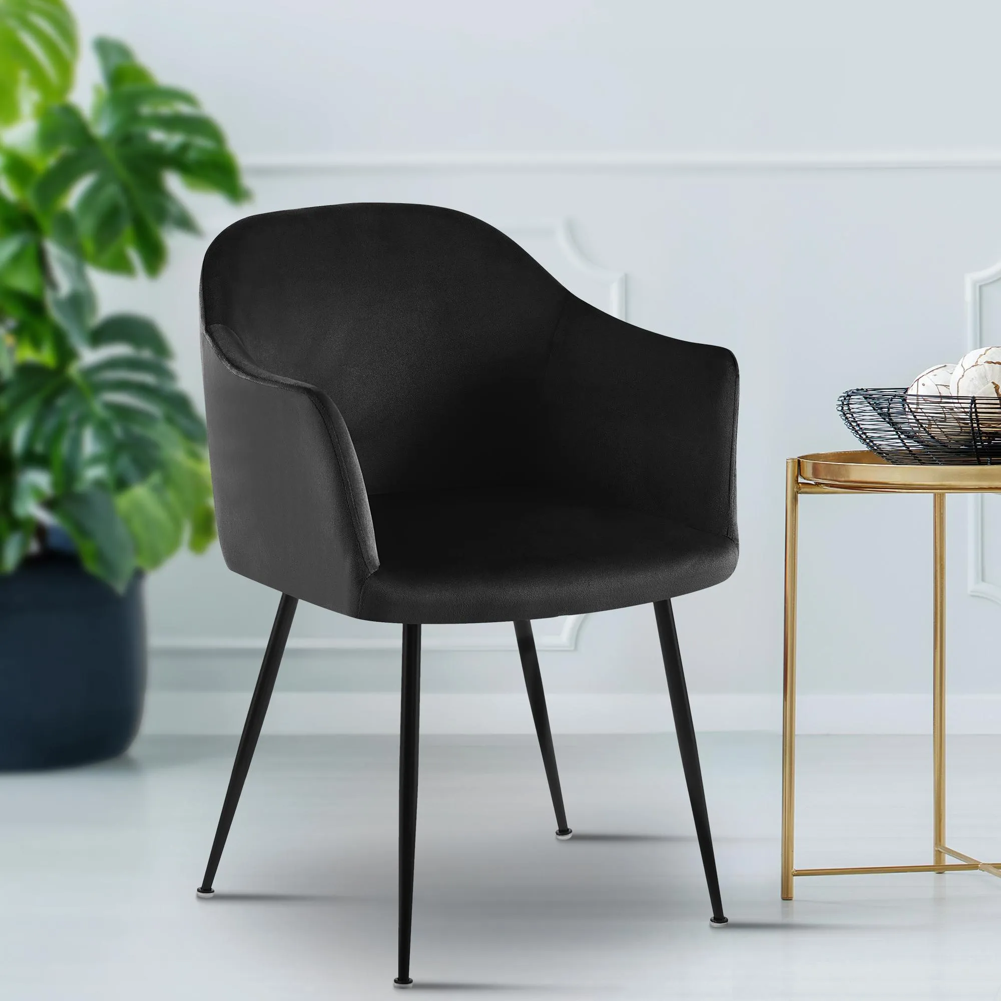 Esszimmerstuhl Jaysie 80x57x58 cm Schwarz