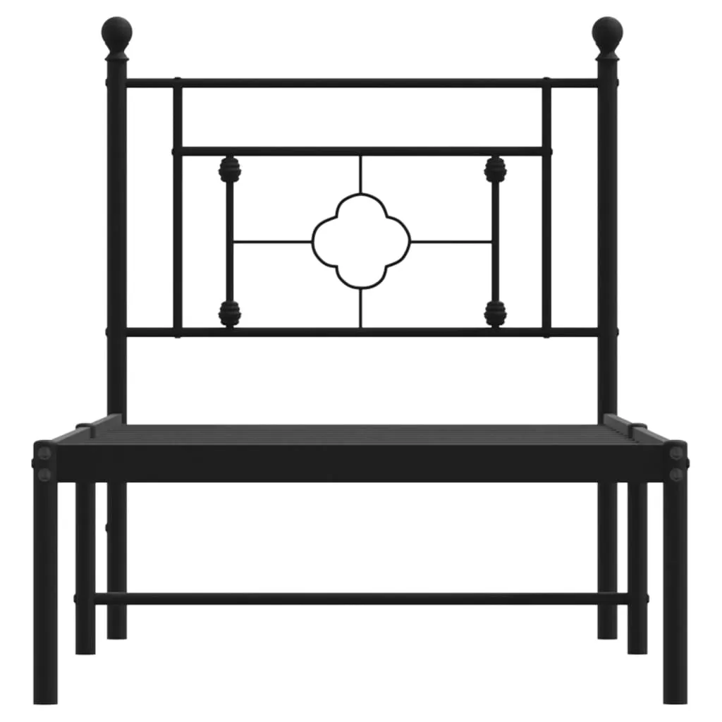 Klassisches schwarzes Metall-Bettgestell 196 x 80 x 97 cm