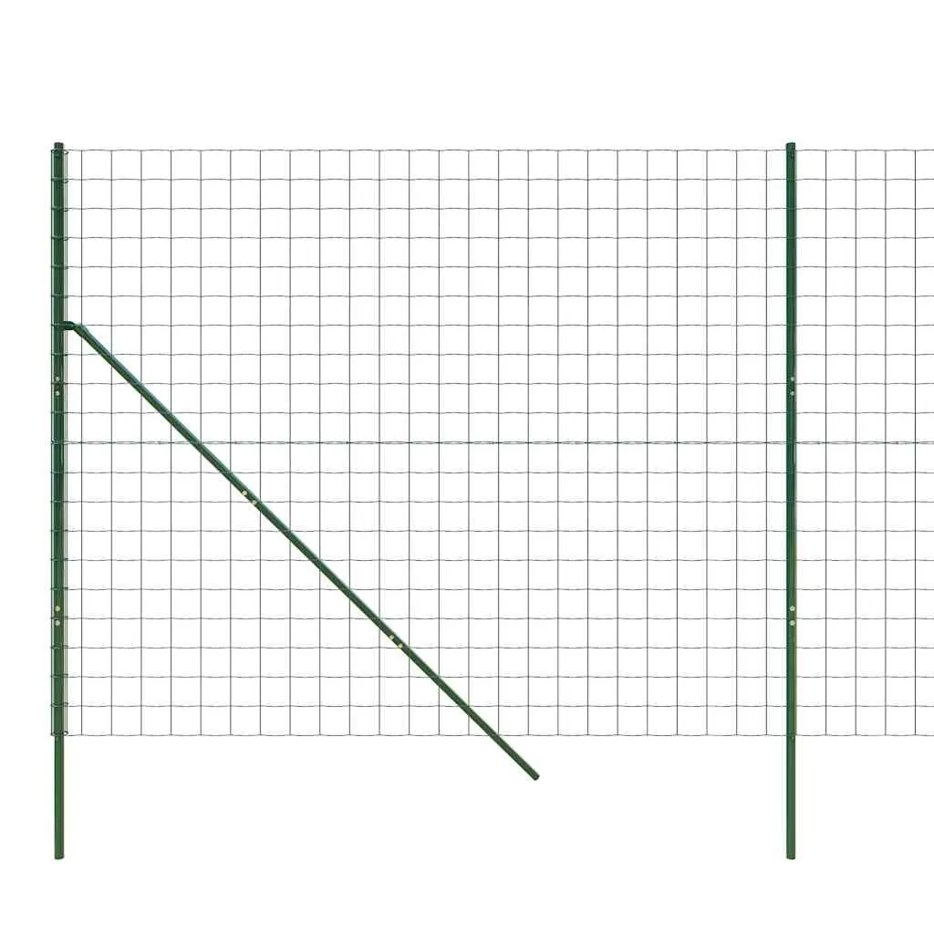 Grüner Maschendrahtzaun 1,8 x 25 m mit PVC-beschichtetem Stahl