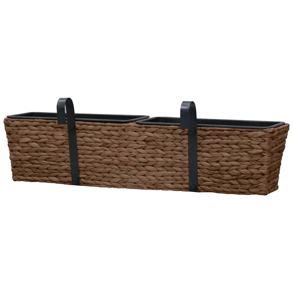 Blumentopfset Wasserhyazinthe Braun 80x20x18 cm mit 4 Innentöpfen