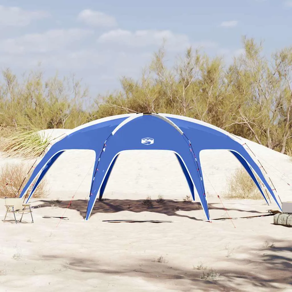 Partyzelt Azurblau 695x695x295 cm wasserdicht mit Fiberglasstangen