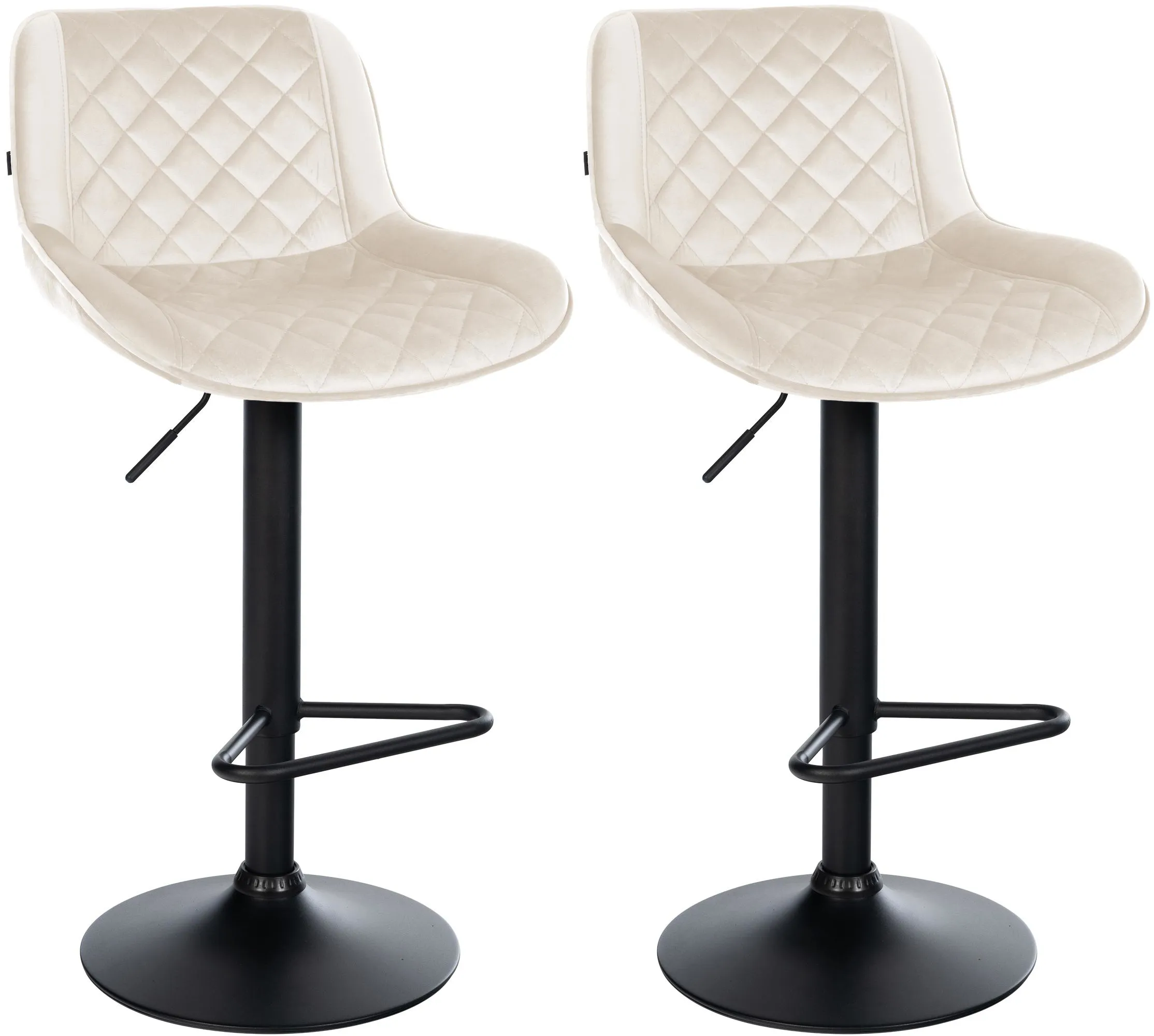 Barhocker Kasson 2er Set 84x50x52 cm creme