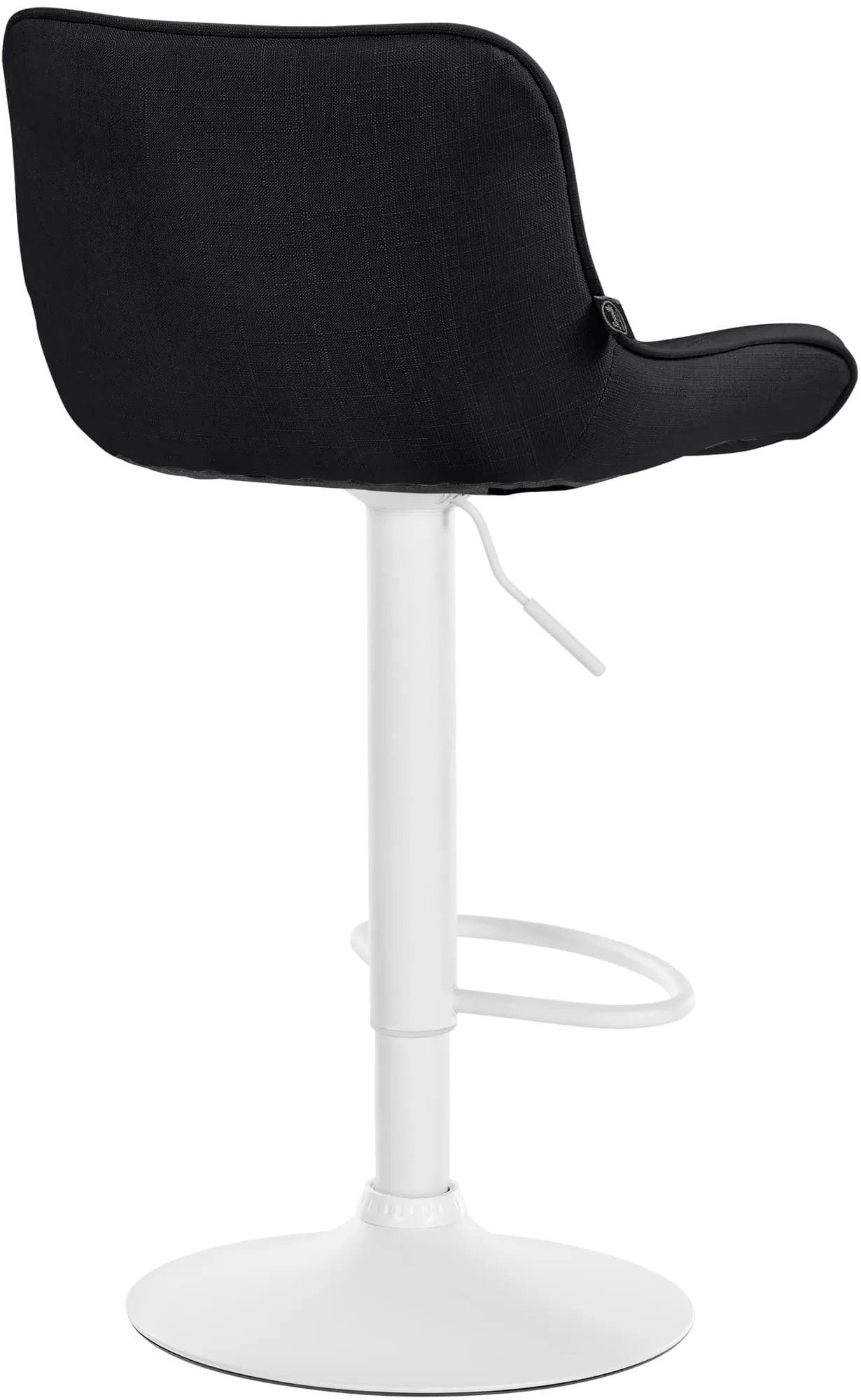 Barhocker Vonore Stoff 85-106x49x51 cm schwarz