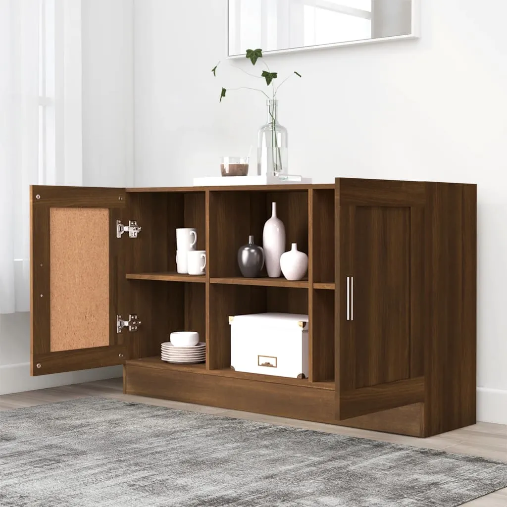 Sideboard Holzwerkstoff MDF 120 x 30,5 x 70 cm Braun Eichen-Optik