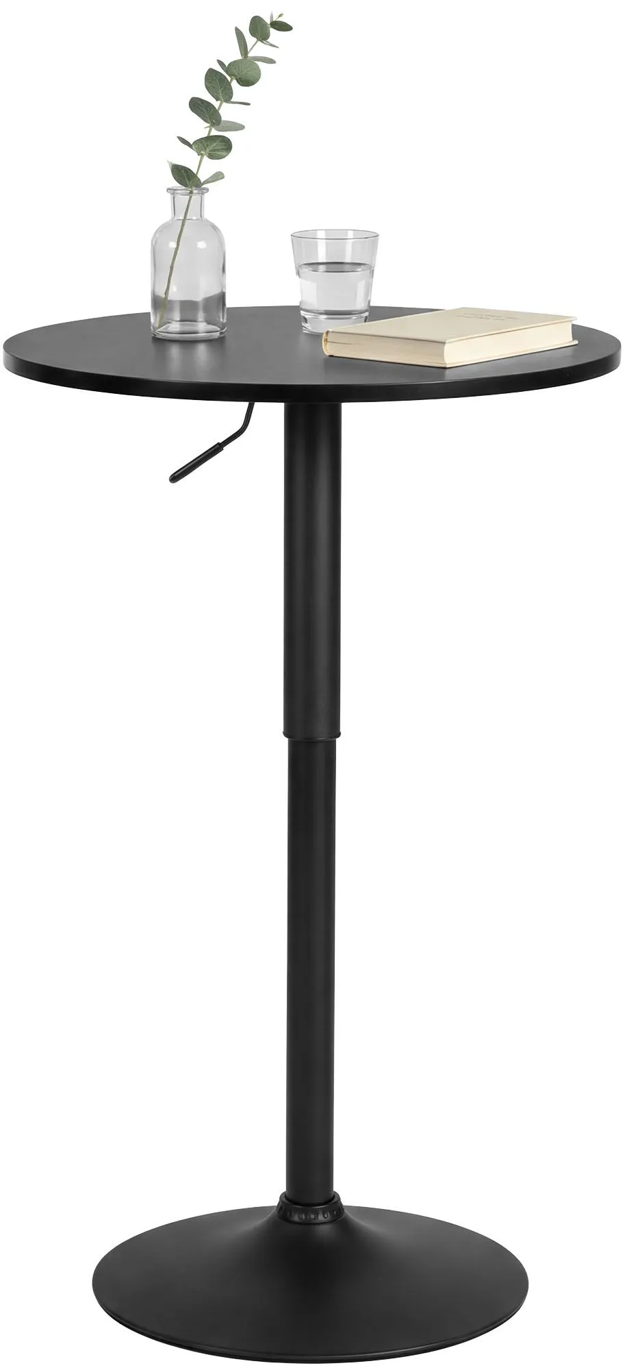Stehtisch Lamoni 60x60x85 cm schwarz/schwarz Massivholz