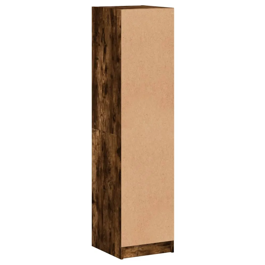 Highboard 35 x 37 x 142 cm in Räuchereiche mit Glasfront