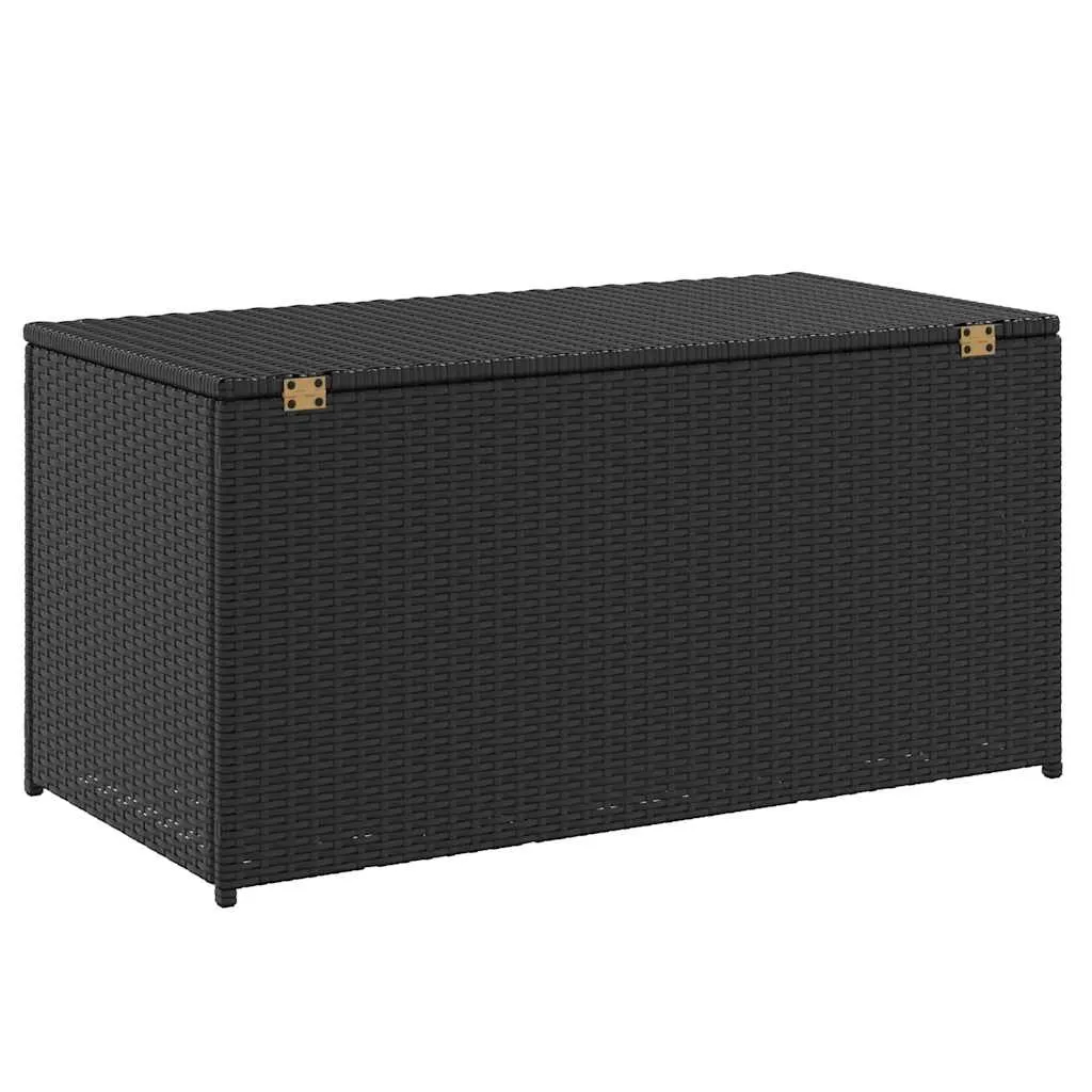 Auflagenbox Schwarz 100 x 50 x 50 cm aus Poly Rattan