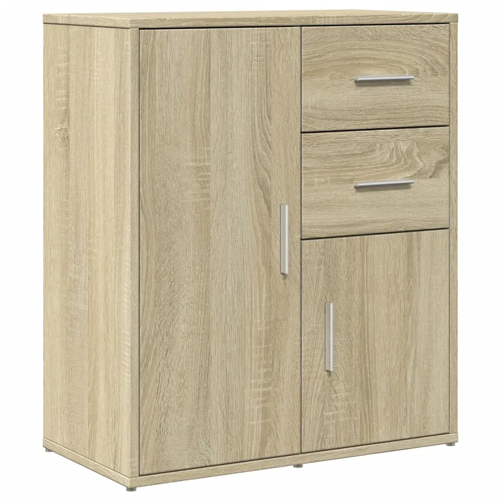 Robustes Sideboard 60 x 31 x 70 cm in Sonoma-Eiche, Holzwerkstoff
