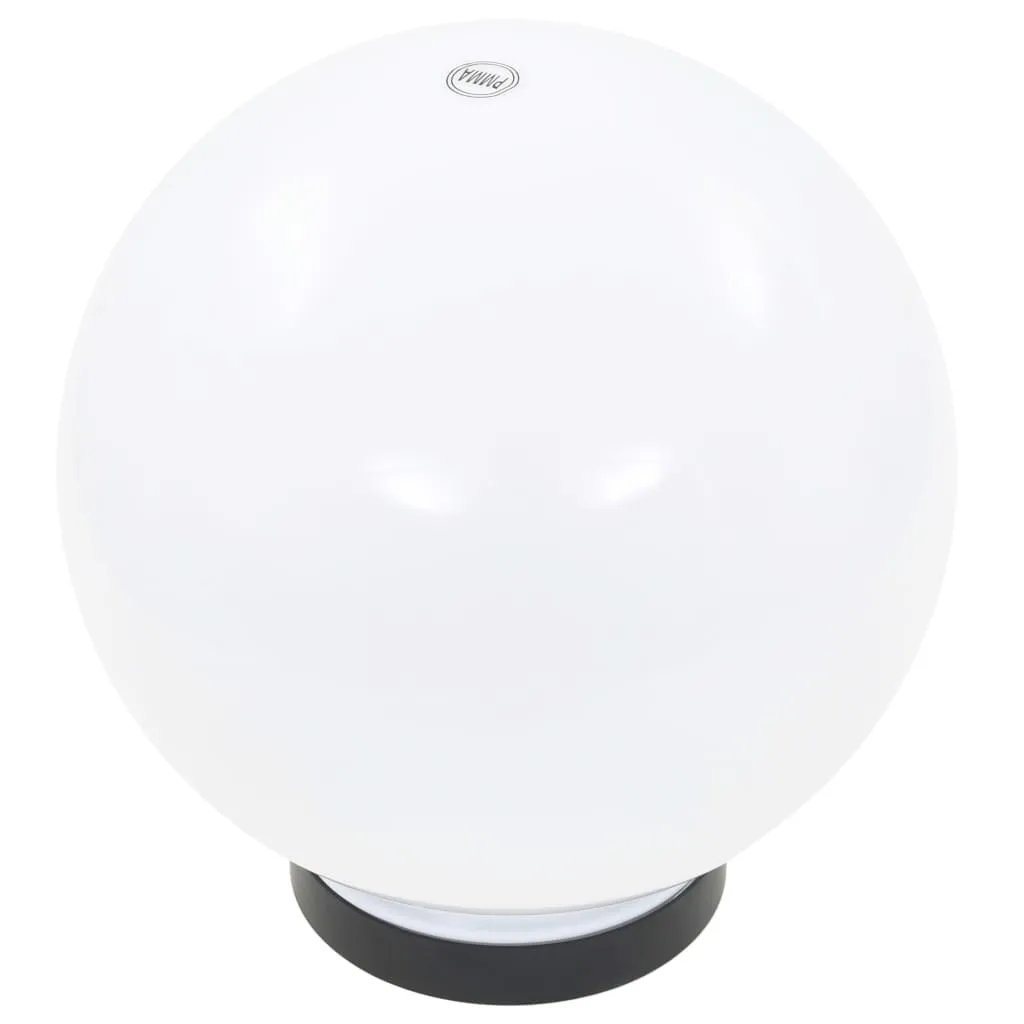 2 LED-Kugellampen 20 cm Weiß für Garten und Terrasse