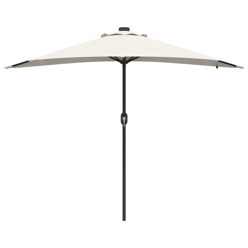 Garten-Sonnenschirm Sand 294 x 150 x 223 cm Polyester und Stahl