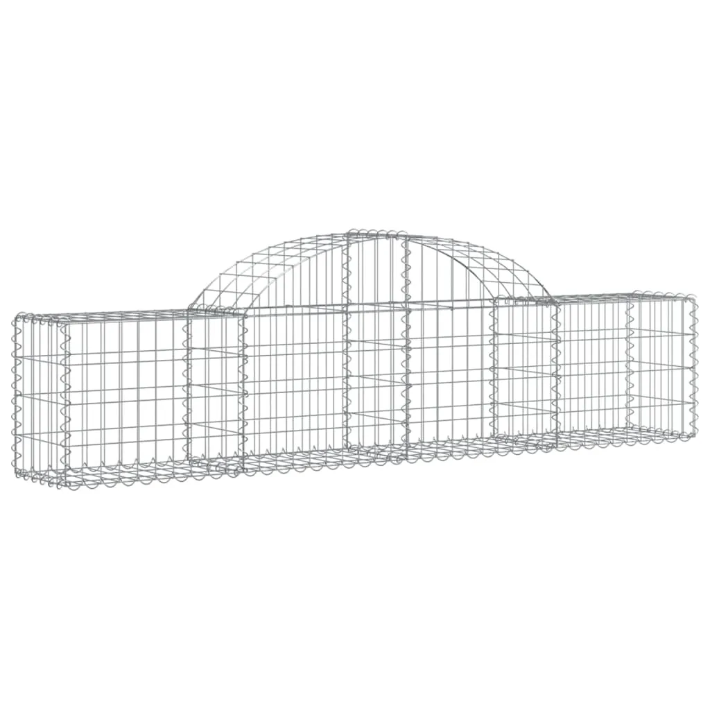 Gabionenkorb Silbern 200 x 30 x 40/60 cm
