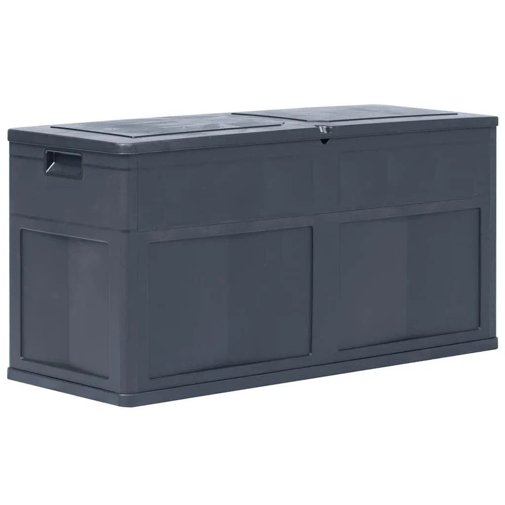 Stylische Gartenbox Schwarz 119 x 46 x 60 cm mit 320 L Stauraum