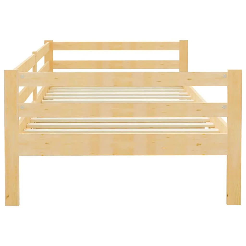Multifunktionales Tagesbett aus massivem Kiefernholz 204x98x57 cm natur