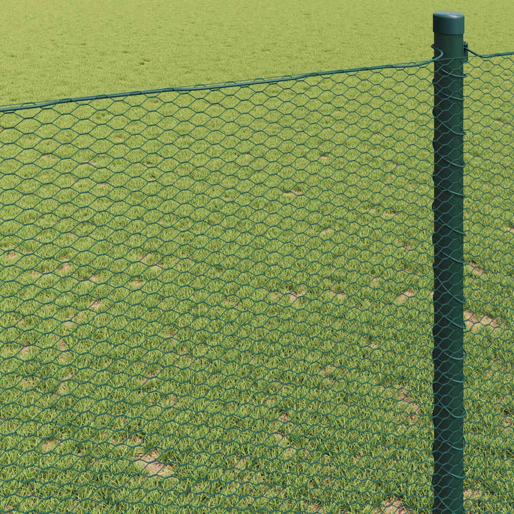 Hexagonzaun Grün 50 x 1,6 m – Moderner Gartenzaun