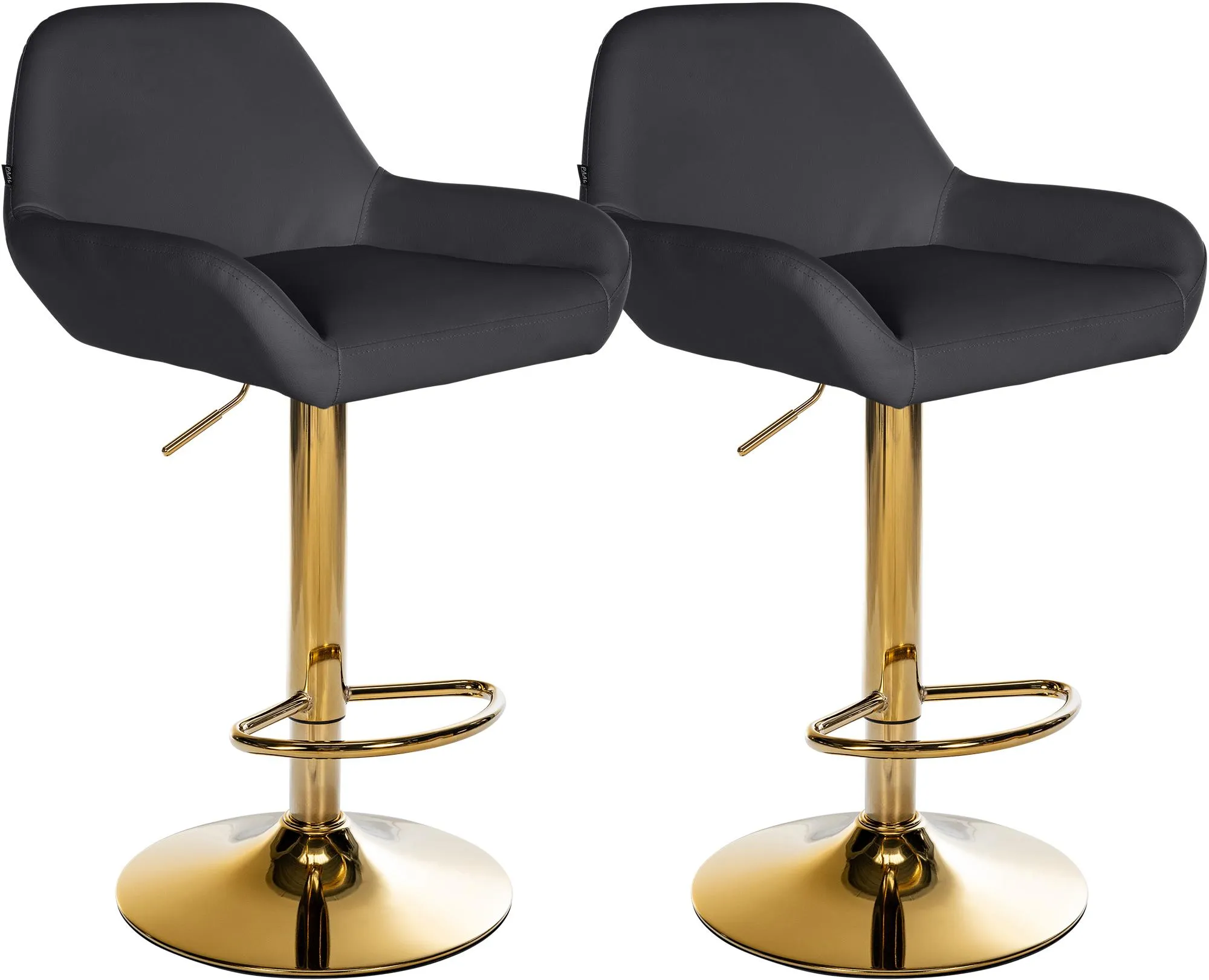 Kunstleder Hocker 51x52x89 cm schwarz