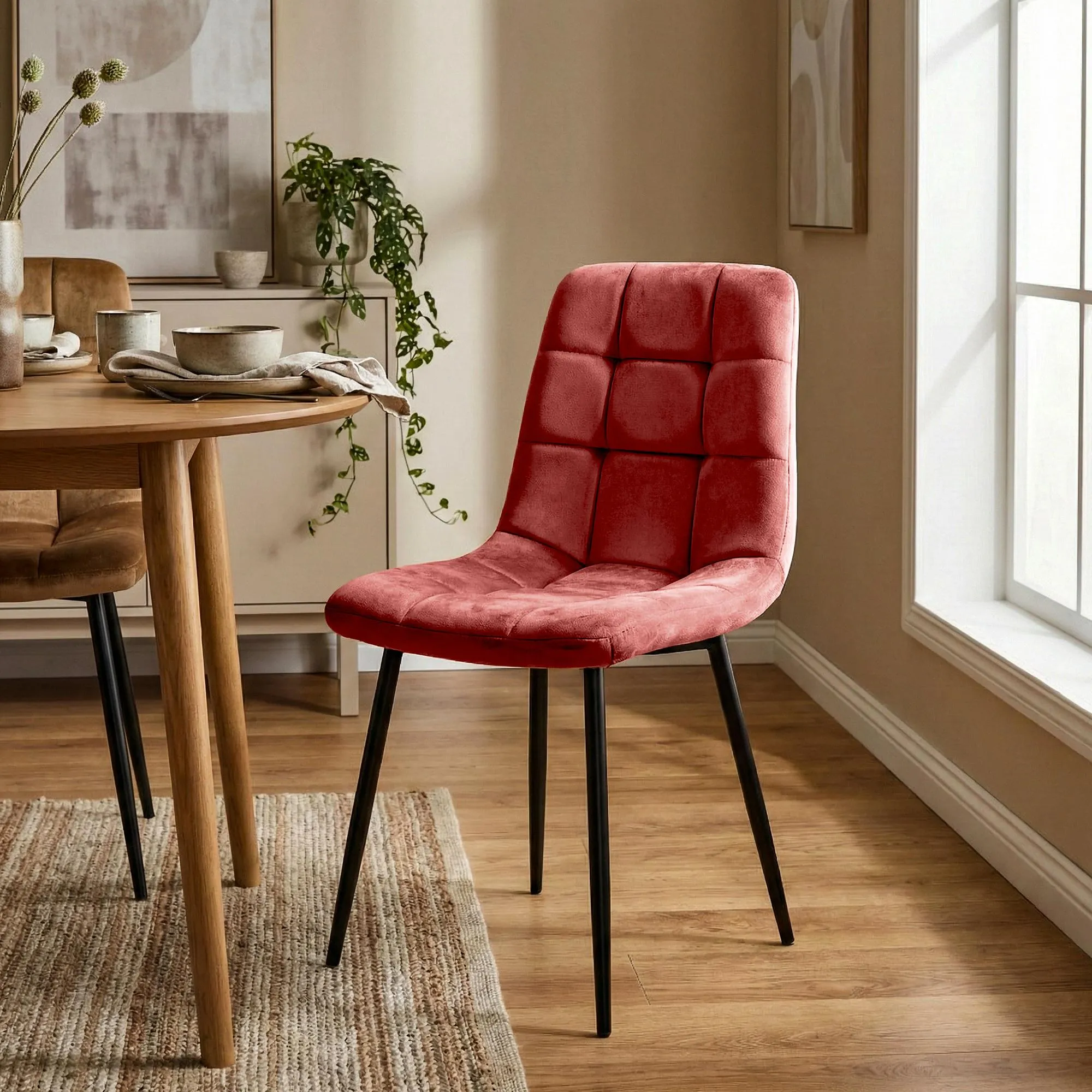 Esszimmerstühle Antibes 4er Set 84x45x55 cm rosa