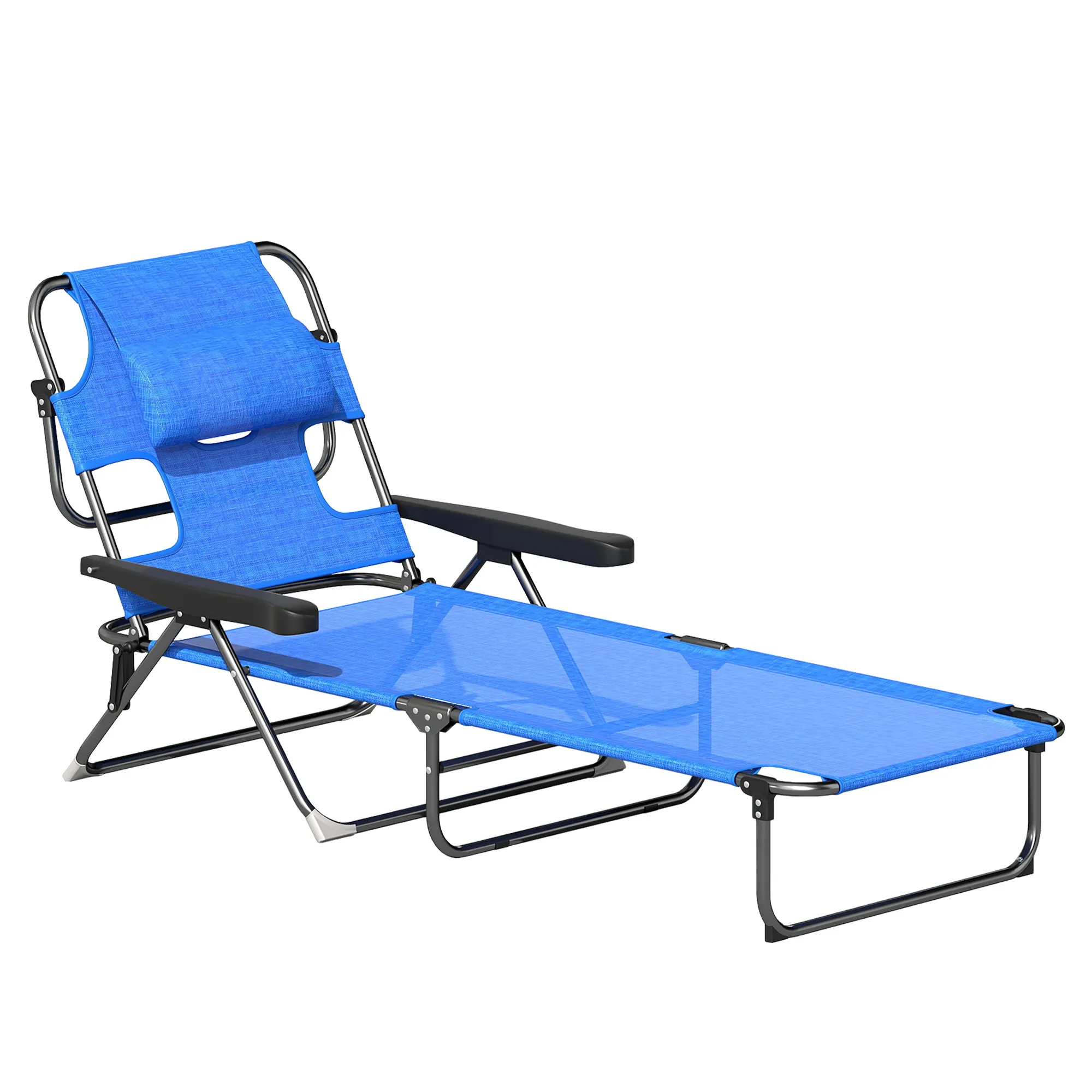Klappbare Gartenliege Dunkelblau 72L x 194B x 31H cm