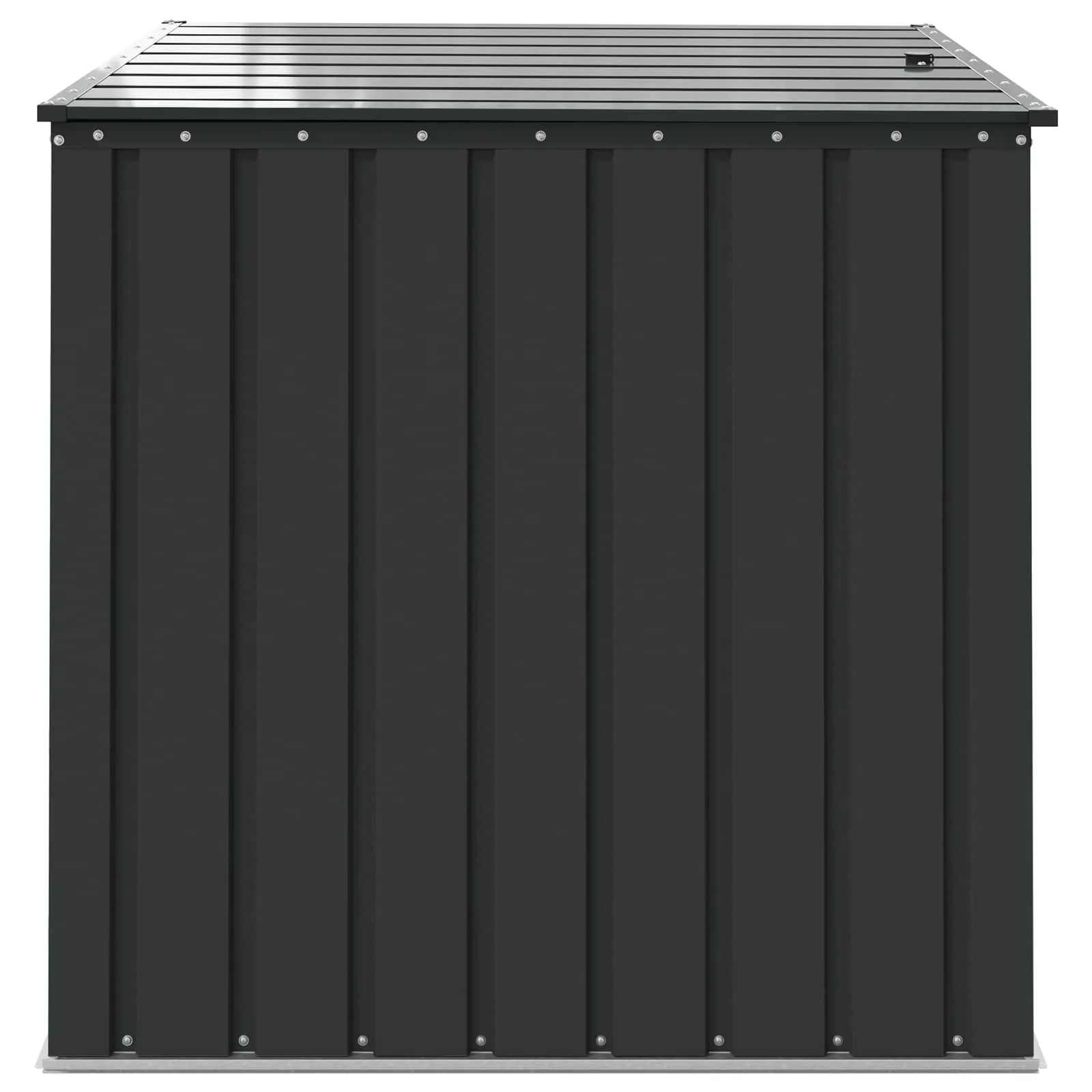 Abschließbare Gartenbox aus Stahl 101,5x107x100 cm Schwarz