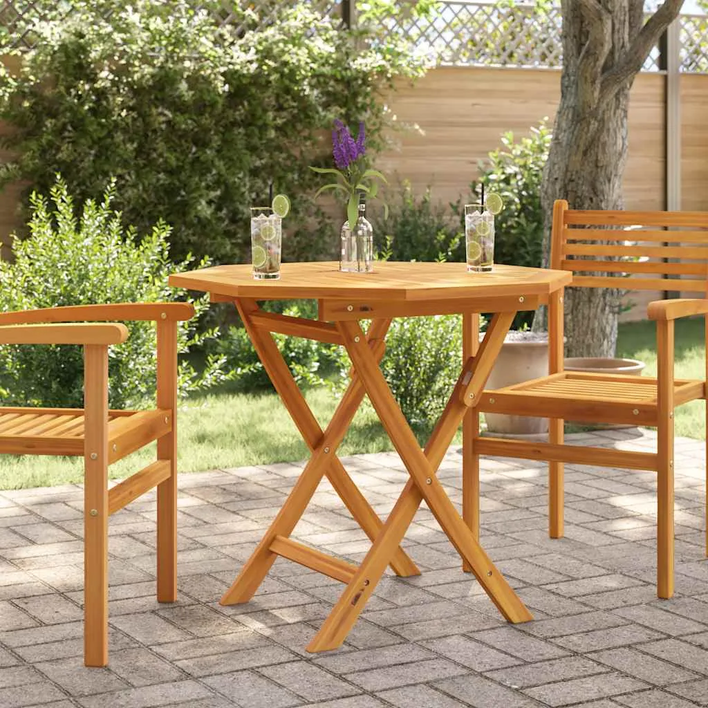 Klappbarer Gartentisch 85x85x76 cm Teak Massivholz