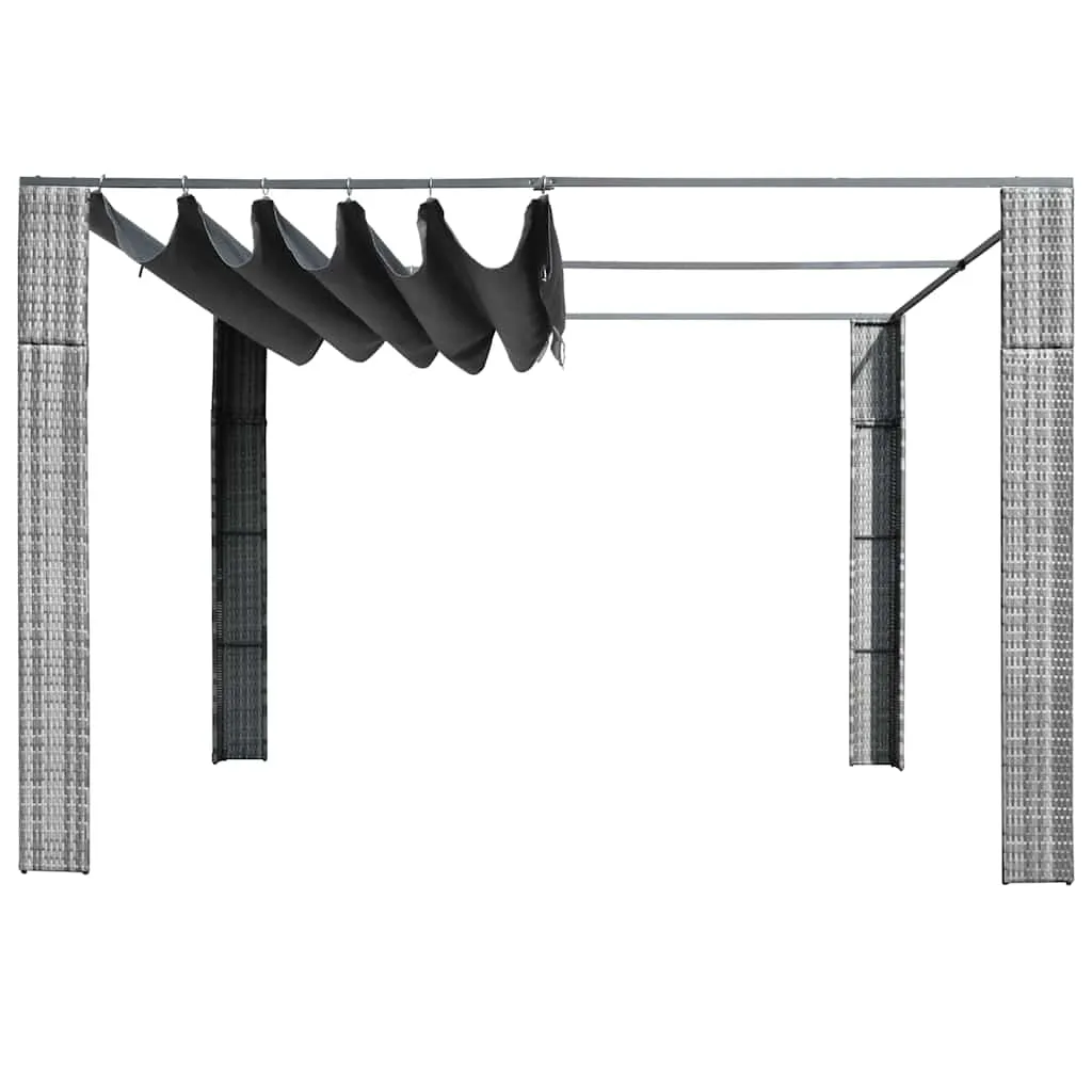 Stylischer Pavillon 300 x 300 x 220 cm in Grau und Anthrazit