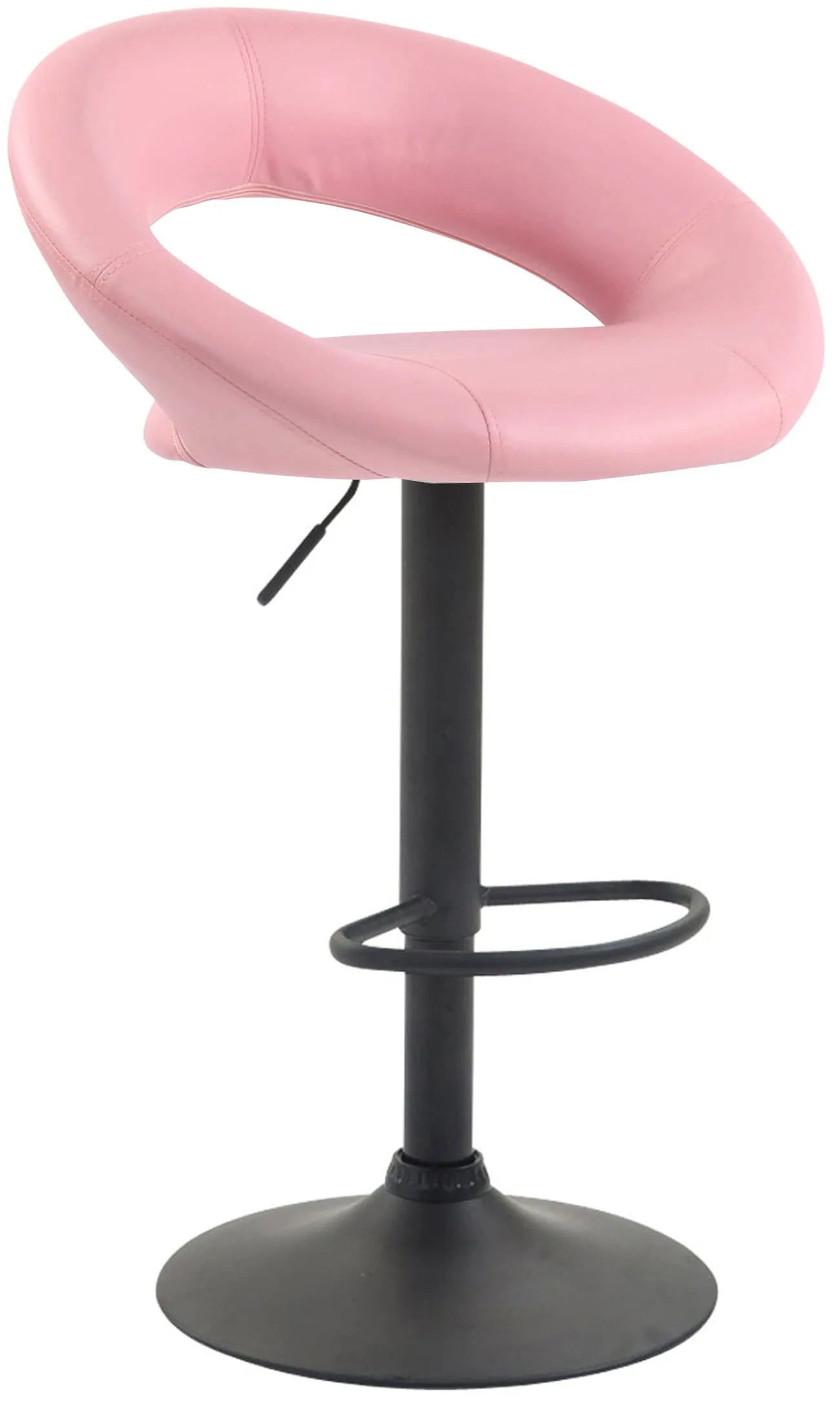 2er Set Barhocker Olinda Kunstleder 80-101 cm pink