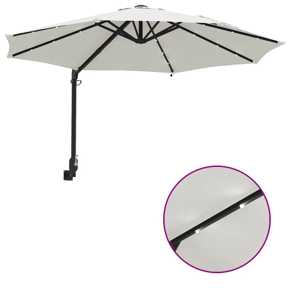Garten-Sonnenschirm Sand 248 x 248 x 148 cm Polyester und Stahl