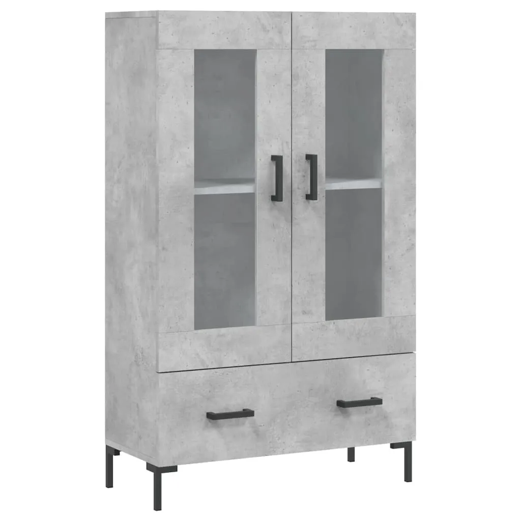 Highboard Betongrau 69,5x31x115 cm Holzwerkstoff
